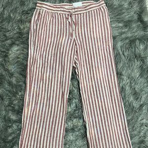 old navy striped, linen pants